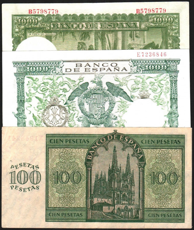 21 de noviembre de 1936. 100 pesetas. Serie X. Planchado. MBC+. Más 31/12/1951. ...