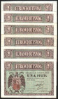28 de febrero de 1938. 1 peseta. Serie A, B, D, E, F y G (última serie). E427, 427a y 427b (sc 300€). Cuatro piquitos ligeramente marcados o romos. SC...