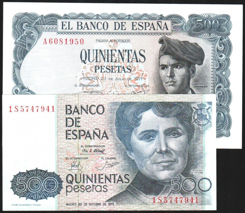 23 de julio de 1971. 500 pesetas. Serie A. EBC+, apresto original. Más 23/10/197...