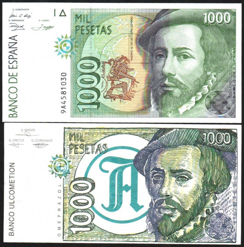 12 de octubre de 1992. 1.000 pesetas. Serie 9A. E483. SC, todo su apresto origin...