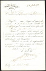 4 de julio de 1863. Crédito comercial de Cádiz. Extracto de cuenta corriente mantenida con la entidad por D. Bernardo Sobrino con montante de 96.598,3...