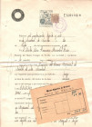 Documento notarial de Protesto de letra de cambio con su nota de gastos. El documento se fecha el 11 de julio de 1966 en Sevilla. La nota de gastos de...