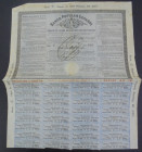 Banco Popular Español. Obligación de 500 pesetas del 4 de septiembre de 1872, con la garantía de la Deuda Consolidada de España. Serie C. Expresada en...