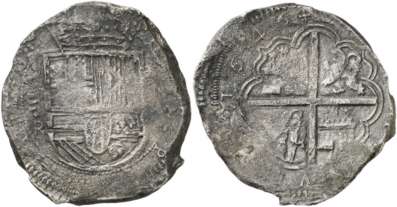 1646. Felipe IV. Santa Fe de Nuevo Reino. (TR). 8 reales. (Cal. 323) (Restrepo f...