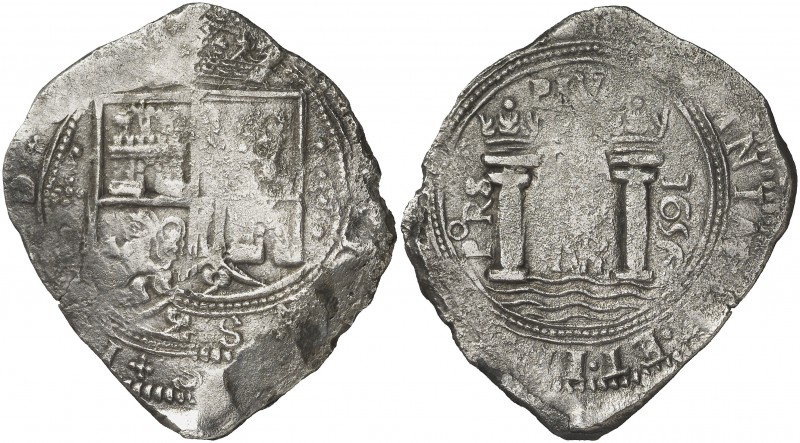 1656. Felipe IV. Santa Fe de Nuevo Reino. PORS. 8 reales. (Cal. 534) (Restrepo M...