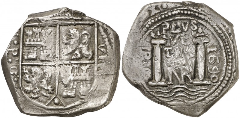 1690. Carlos II. Santa Fe de Nuevo Reino. PG. 8 reales. (Cal. 401) (Restrepo M62...