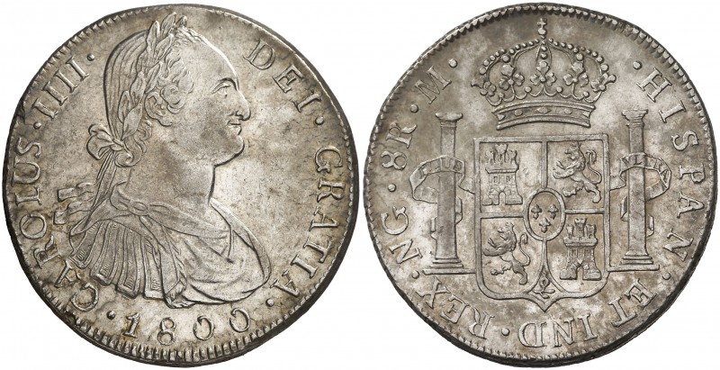 1800. Carlos IV. Guatemala. M. 8 reales. (Cal. 631). 26,75 g. Leves golpecitos. ...
