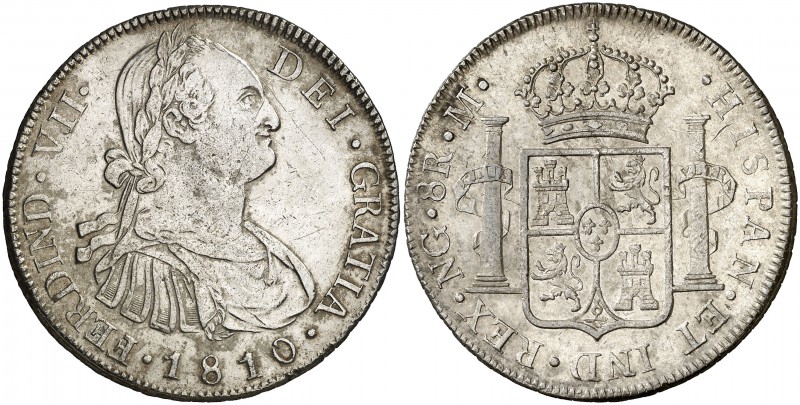 1810. Fernando VII. Guatemala. M. 8 reales. (Cal. 458). 26,84 g. Busto de Carlos...