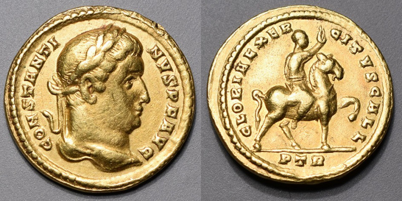CONSTANTIN Ier (306-337). Solidus (4,45 g.) Trêves (312-313) A/ CONSTANTI-NVS PF...