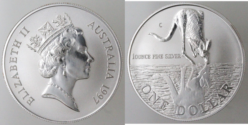Monete Estere. Australia. Elisabetta II. dal 1952. Dollaro 1997. Ag 999. Peso gr...