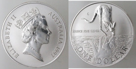 Monete Estere. Australia. Elisabetta II. dal 1952. Dollaro 1997. Ag 999. Peso gr. 31,44. oz. FDC. Lotto venduto e non pagato. (5621)