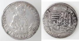 Monete Estere. Austria. Ferdinando II. 1564-1595. Tallero s.d.. Ag. Dav. 8099. Peso gr. 28,17. Diametro mm. 40. BB. (0922)