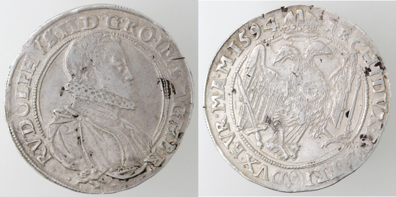 Monete Estere. Bohemia. Kuttenberg. Rodolfo II. 1576-1612. Tallero 1594. Ag. Dav...