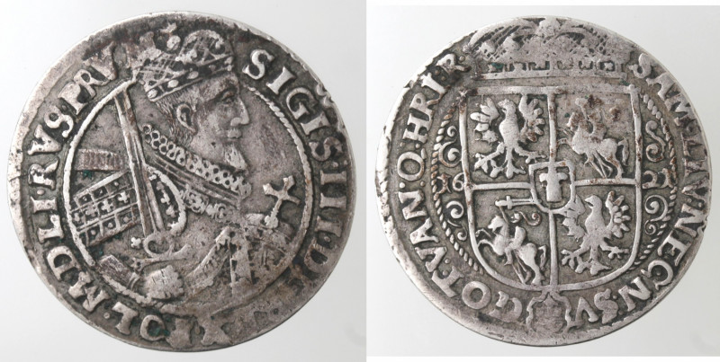 Monete Estere. Polonia. Sigismondo III. 1587-1632. Un quarto di Tallero 1621. Ag...