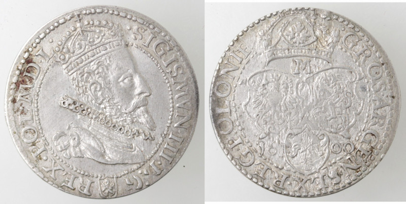 Monete Estere. Polonia. Sigismondo III. 1587-1632. 6 Groschen 1600. Ag. Kopicki ...