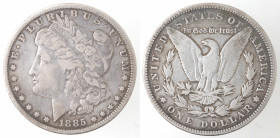 Monete Estere. USA. Dollaro Morgan 1885 Philadelphia. Ag. KM 110. Peso 26,31 gr. BB. (6221)