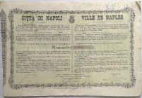 Cartamoneta. Città di Napoli. 1880. Buono da 50 Lire. BB/qSPL. Conservazione notevole per il tipo di documento.