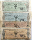 Cartamoneta. Municipio di Napoli. Debito Unificato 1931. Lotto di 4 pezzi. BB.