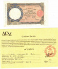 Cartamoneta. Regno. Vittorio Emanuele III. 50 Lire lupetta. Fascio. DM 29/04/1940. Gig BI 6M. BB/SPL. Pressata e trattata. Perizia Ardimento. (2122)
