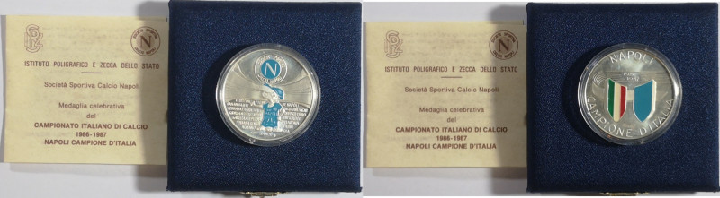 Medaglie. Napoli. Vittoria del Campionato Italiano 1986/87 del Calcio Napoli. Op...