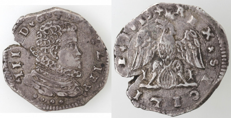 Zecche Italiane. Messina. Filippo III. 1598-1621. 4 tarì 1619. Sigle IP. Giovann...