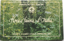 Repubblica Italiana. Dittico 500, 200 Lire. Flora e Fauna 1991. Ag. Gig. 447. FDC. In confezione della zecca.