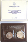 San Marino. Dittico. 500 Lire + 1.000 Lire 1987. Ag. Universiadi di Zagabria. Gig. 203. FDC. Confezione Originale Zecca.