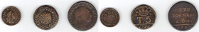 Lotti. Zecche Italiane. Napoli. Ferdinando IV. Lotto di 3 Pezzi. 6 Cavalli 1789, 5 Tornesi 1798, 8 Tornesi 1797. Ae. Mediamente qBB. (D.0622)