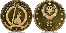 People's Socialist Republic gold Proof "Prince Skanderbeg" 20 Leke 1970 PR68 Ultra Cameo NGC, KM51.5. Mintage: 500. AGW 0.1143 oz.

HID09801242017

© ...