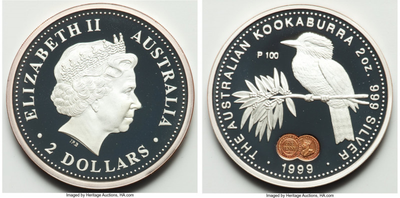Elizabeth II 4-Piece Uncertified silver "Privy Mark - Kookaburra" 2 Dollar (2 oz...
