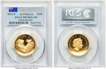 Elizabeth II gold Proof "Koala" 100 Dollars (1 oz) 2011-P PR70 Deep Cameo PCGS, Perth mint, KM1608. Mintage: 2,000. First Strike, High Relief. AGW 0.9...