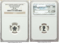Elizabeth II 5-Piece Certified silver Reverse Proof "Maple Leaf - 25th Anniversary" Proof Set 2013 PR70 NGC, 1) Dollar (1/20 oz) 2) 2 Dollars (1/10 oz...