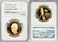 Republic gold Proof "Audrey Hepburn" 100 Francs 1995 PR69 Ultra Cameo NGC, Paris mint, KM1097. Mintage: 5,000. AGW 0.5028 oz. 

HID09801242017

© 2022...