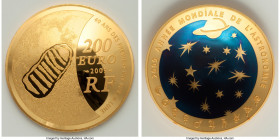 Republic gold Proof "International Year of Astronomy" 200 Euro (1 oz) 2009, Monnaie de Paris mint, KM1624. 37mm. 31.104gm. Sold with case of issue and...