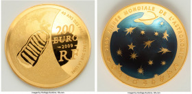 Republic gold Proof "International Year of Astronomy" 200 Euro (1 oz) 2009, Monnaie de Paris mint, KM1624. 37mm. 31.104gm. Sold with case of issue and...