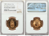 Elizabeth II gold Proof "500th Sovereign Anniversary" 2 Pounds 1989 PR69 Ultra Cameo NGC, KM957. Estimated Mintage: 17,000. AGW 0.4711 oz. 

HID098012...