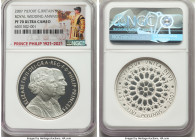 Elizabeth II silver Proof Piefort "Royal Wedding Anniversary" 5 Pounds 2007 PR70 Ultra Cameo NGC, KM-P63, S-L17. Mintage: 2,000. Sold with booklet and...