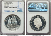 Elizabeth II silver Proof "Three Graces" 5 Pounds (2 oz) 2020 PR70 Ultra Cameo NGC, KM-Unl., S-GE8. Mintage: 3,500. Great Engravers Series II. First R...