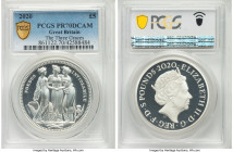 Elizabeth II silver Proof "Three Graces" 5 Pounds (2 oz) 2020 PR70 Deep Cameo PCGS, S-GE8. Mintage: 3,500. Great Engraves Series II. 

HID09801242017
...