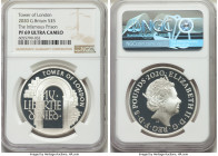 Elizabeth II 4-Piece Lot of Certified silver Proof "Tower of London" 5 Pounds 2020 Ultra Cameo NGC, 1) "The Infamous Prison" 5 Pounds - PR69 2) "White...