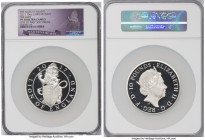 Elizabeth II silver Proof Piefort "Queen's Beasts - Lion of England" 10 Pounds (10 oz) 2017 PR70 Ultra Cameo NGC, KM-Unl., S-QBCSD1. One of the First ...