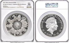 Elizabeth II silver Proof "Queen's Beasts - Completer Coin" 1000 Pounds (2 Kilo) 2021 PR70 Ultra Cameo NGC, KM-Unl., S-QBCSF1. Mintage: 50. 

HID09801...