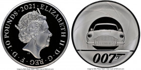Elizabeth II silver Proof "James Bond 007" 10 Pounds (10 oz) 2021 PR69 Ultra Cameo NGC, KM-Unl., S-JB13A. Maximum mintage: 130. First Releases. Sold w...