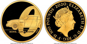Elizabeth II gold Proof "James Bond 007" 100 Pounds (1 oz) 2020 PR69 Ultra Cameo NGC, KM-Unl., S-JB18. Limited Edition Presentation Mintage: 350. Sold...