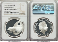 Elizabeth II Pair of Certified silver Proof "James Bond 007" Issues 2020 PR70 Ultra Cameo NGC, 1) 2 Pounds (1 oz). Limited Edition Presentation Mintag...
