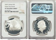 Elizabeth II Pair of Certified silver Proof "James Bond" Issues 2020 PR70 Ultra Cameo NGC, 1) 2 Pounds, KM-Unl. 2) 5 Pounds, KM-Unl. Sold with origina...