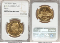 Republic gold "Jean-Claude Duvalier" 1000 Gourdes 1973 MS63 NGC, KM111. AGW 0.3761 oz.

HID09801242017

© 2022 Heritage Auctions | All Rights Reserved...