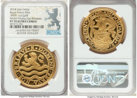 Willem-Alexander 3-Piece Certified gold & silver Proof Restrike "Lion Dollar" Medal Set 2018 PR70 Ultra Cameo NGC, 1) silver Medal (1 oz) 2) silver Me...