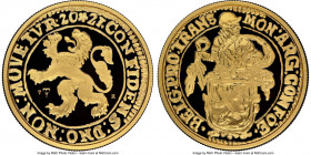 Willem-Alexander gold Proof Restrike "Lion Dollar" Medal (2 oz) 2021 PR69 Ultra Cameo NGC, 39mm. Approximately 62.2gm. Set mintage: 10. A rare modern ...