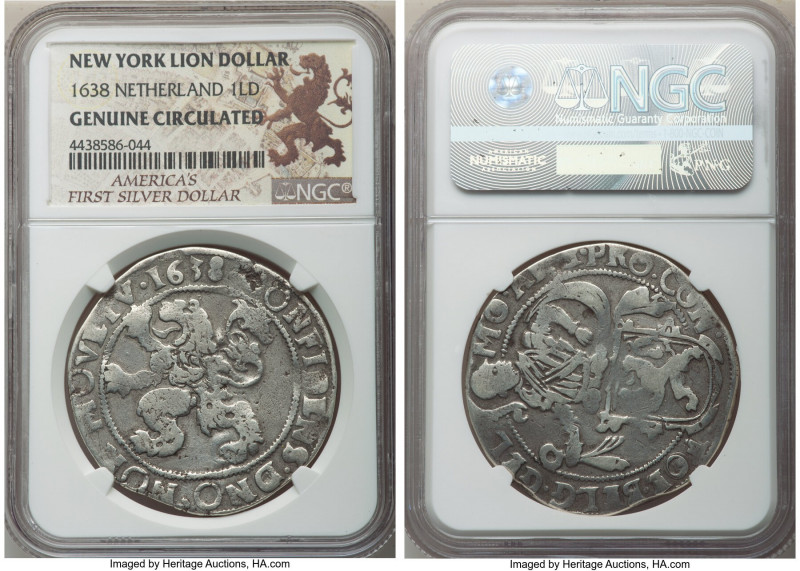 4-Piece Lot of Certified Assorted "Lion Dollar" Issues NGC, 1) Gelderland. Provi...